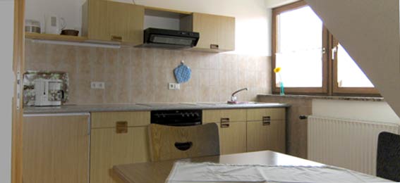Wohnküche der Ferienwohnung Haus