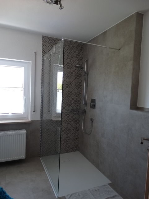 Bodengleiche Dusche in der Ferienwohnung Kirsche